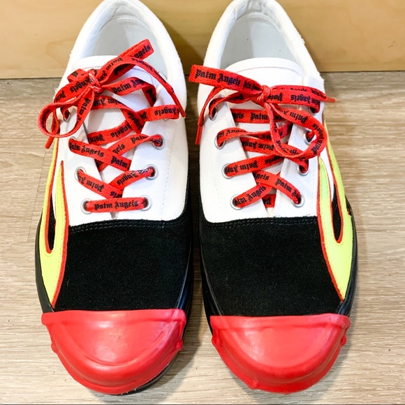 Palm Angels Multicolor Flames Low Top Sneakers 41 - Picture 8 of 14